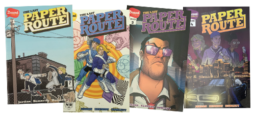 Cover art for The Last Paper Route comics by Dave Howlett and Mike Holmes